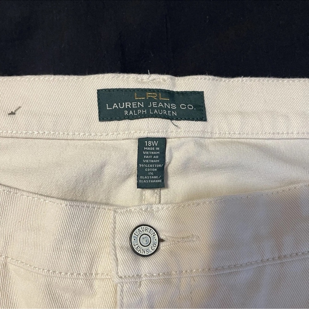 *PAIR*LRL Lauren Jeans Co Modern Straight Size 18W Black White - Picture 12 of 16